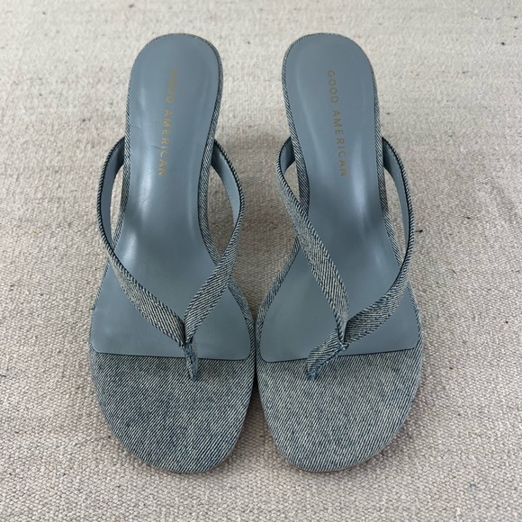 Good American Denim Thong Mule Sandal size 7 - Picture 4 of 8